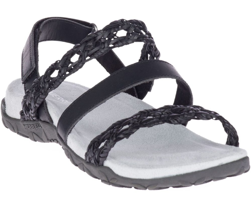 Sandały Merrell Damskie Białe/Czarne - Terran Braid Slingback - 805372-DTI